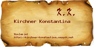 Kirchner Konstantina névjegykártya